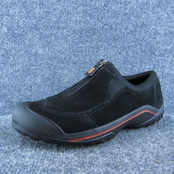 Lands' End 322424 Front Zip Women Muck Shoes Black Leather Zip Size‎ 7 Medium - Picture 1 of 9